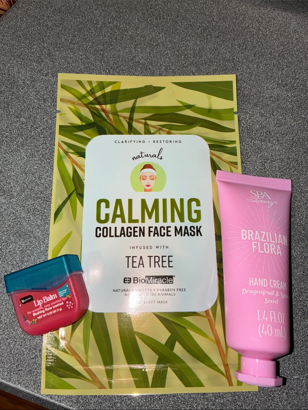 Naturals Calming Collagen Face Mask with Tea Tree & other self care products